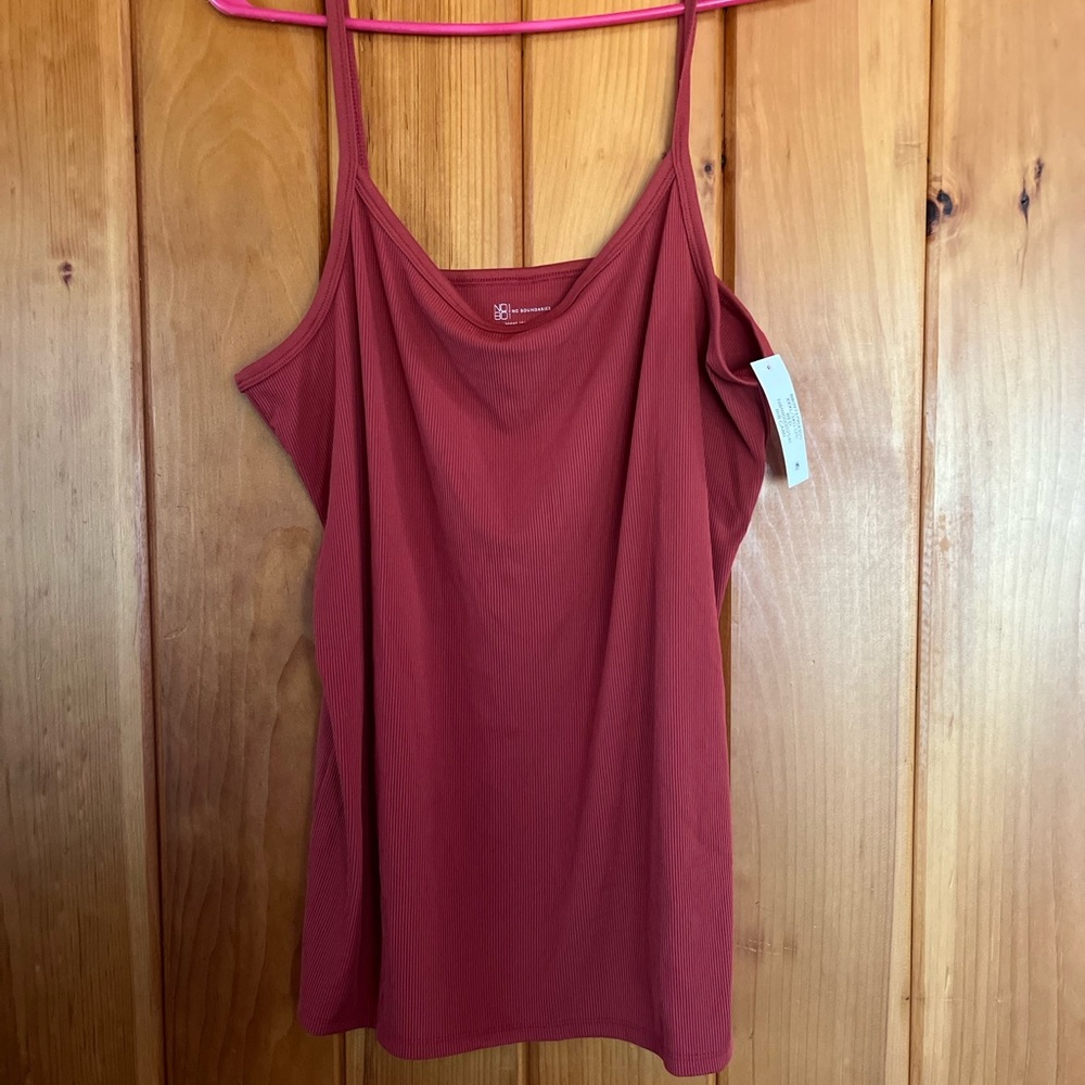 XXXL Tank Tops Coral Orange Ribbed Tank Tops Plus sz 3x Summer tops layering top